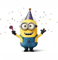 minion celebrating new year white 260nw 2674099681